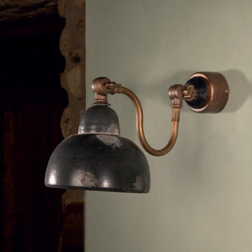 mediterran klasszikus kulonleges falikar lampa vilagitas paraszthaz felujitas artdeco polgari toszkan olasz keramia rez egyedi kezzel keszult lampak imas firenze fekete.jpg